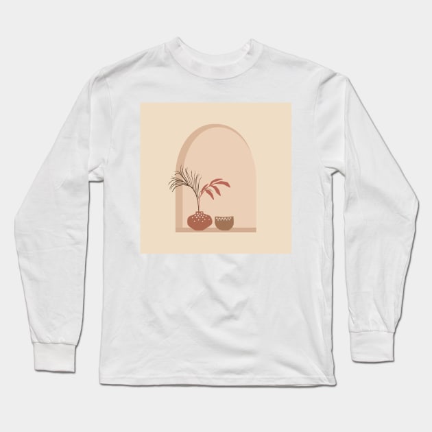 Marrakech Vibes #minimalism #digitalart Long Sleeve T-Shirt by NJORDUR